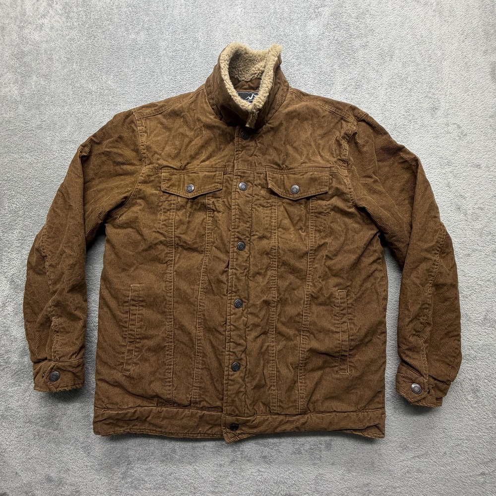 Outdoor Jacket Jacket Mens Large Brown Corduroy Sherpa Lined‎ Bomber Winter